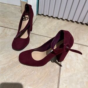 LC Lauren Conrad Deep Red Heels